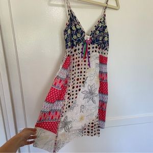 Vintage cutie multi print dress!